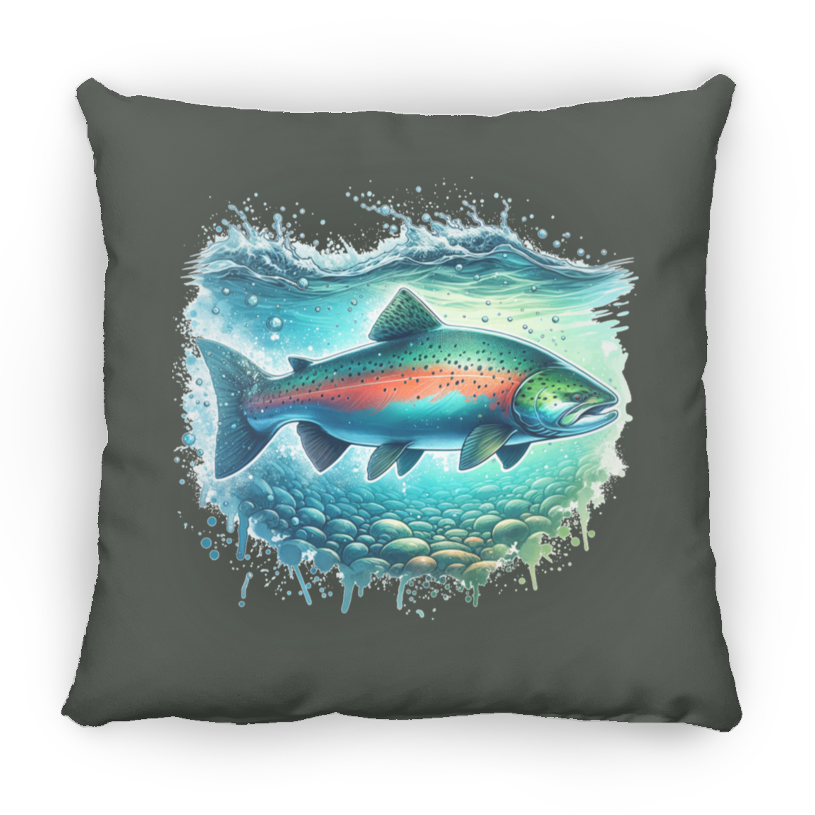 Pink Salmon - Throw Pillows