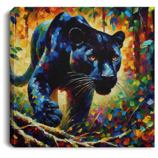 Black Panther Stalking - Canvas Art Prints