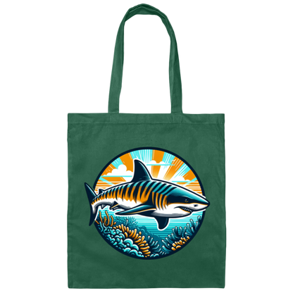 Tiger Shark Graphic Canvas Tote Bag
