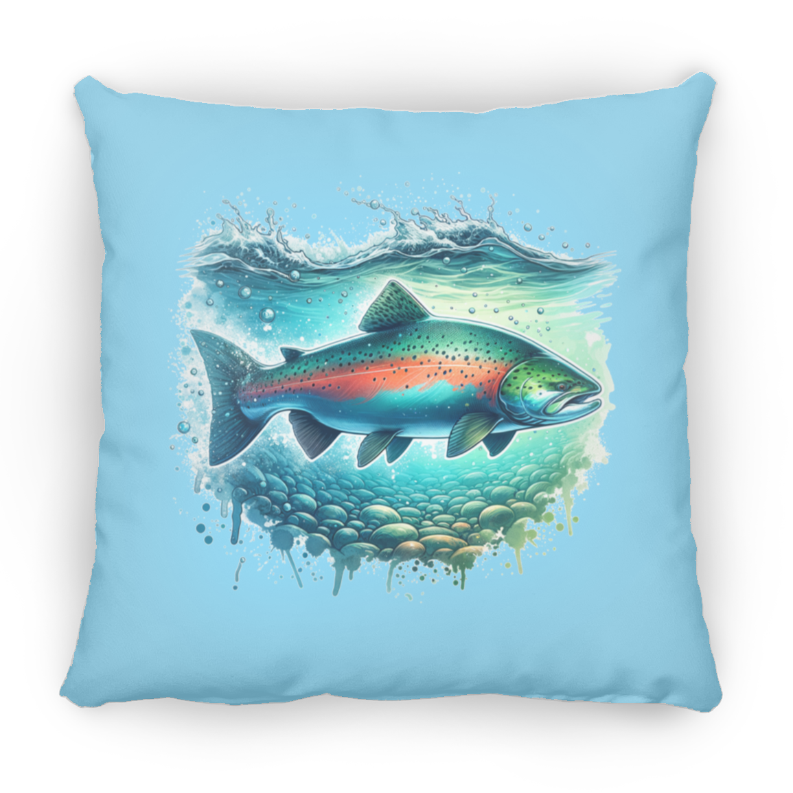 Pink Salmon - Throw Pillows
