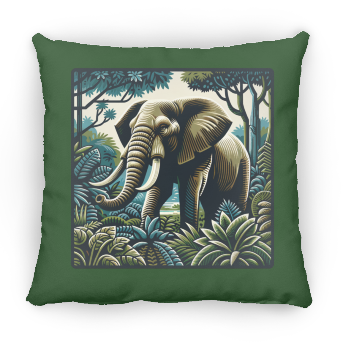 Block Print Elephant - Pillows