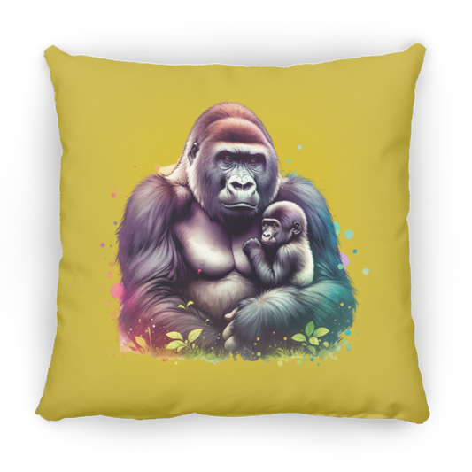 Female Silverback Gorilla with Child - Pillows