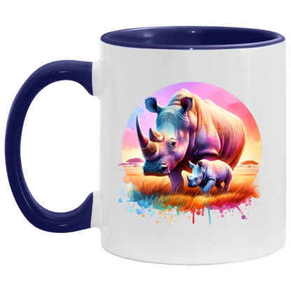 Rhino Mom and Baby Mugs