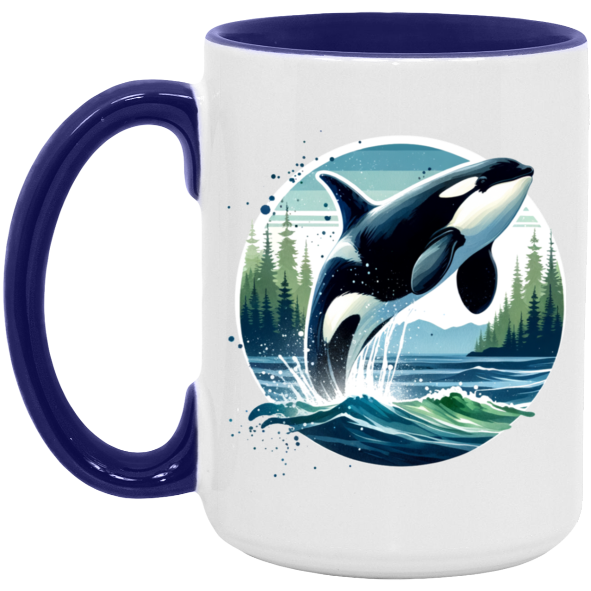 Orca Leaping - Mugs