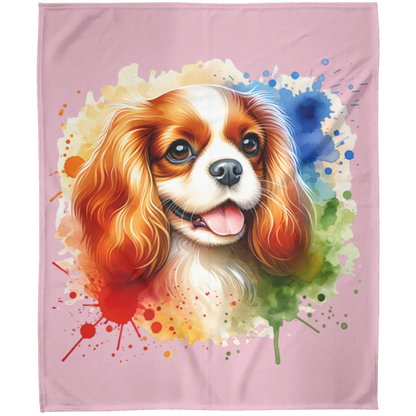 Blenheim Cavalier King Charles Spaniel Fleece Blankets