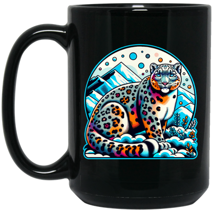 Snow Leopard Graphic Mugs