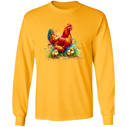 Rhode Island Red Hen with Chicks - T-shirts, Hoodies and Sweatshirts