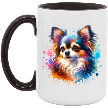 Longhair Tricolor Chihuahua - Mugs