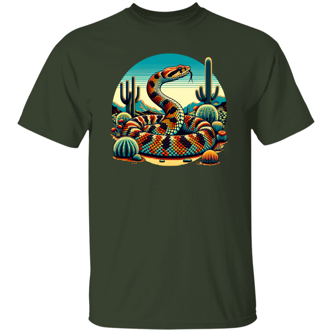 Rattlesnake and Cactus Graphic - T-shirts, Hoodies and Sweatshirts