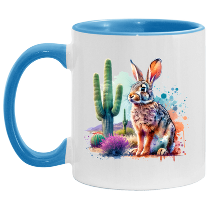 Jackrabbit with Saguaro - Mugs