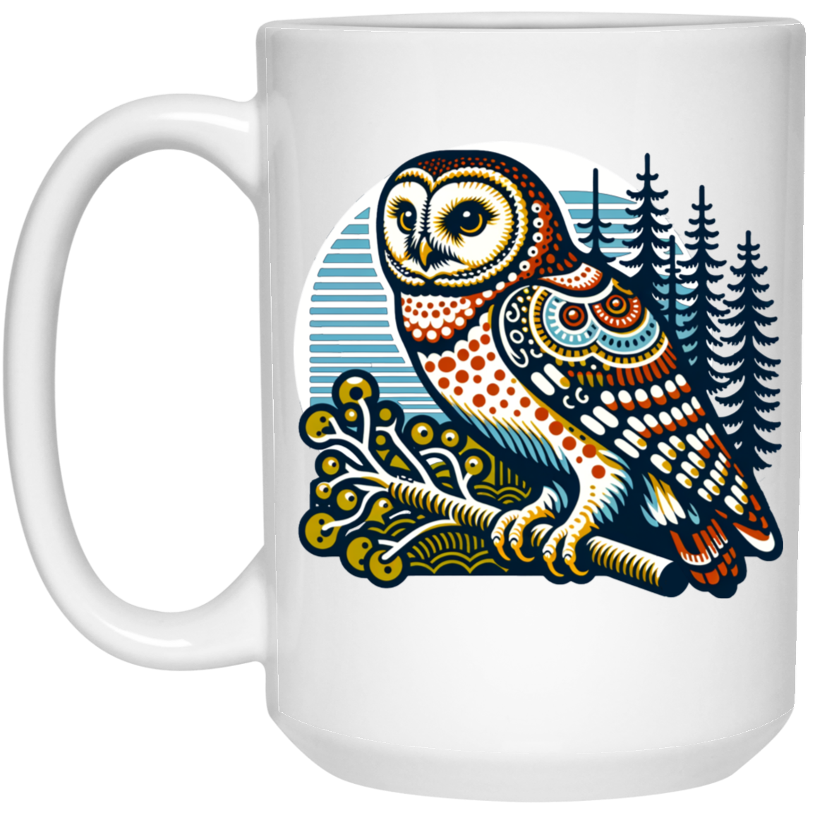 Folk Art Owl - Mugs