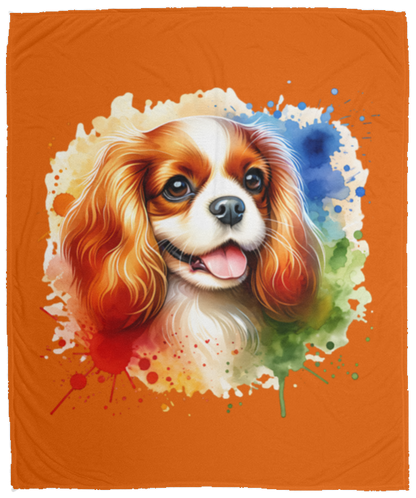 Blenheim Cavalier King Charles Spaniel Fleece Blankets