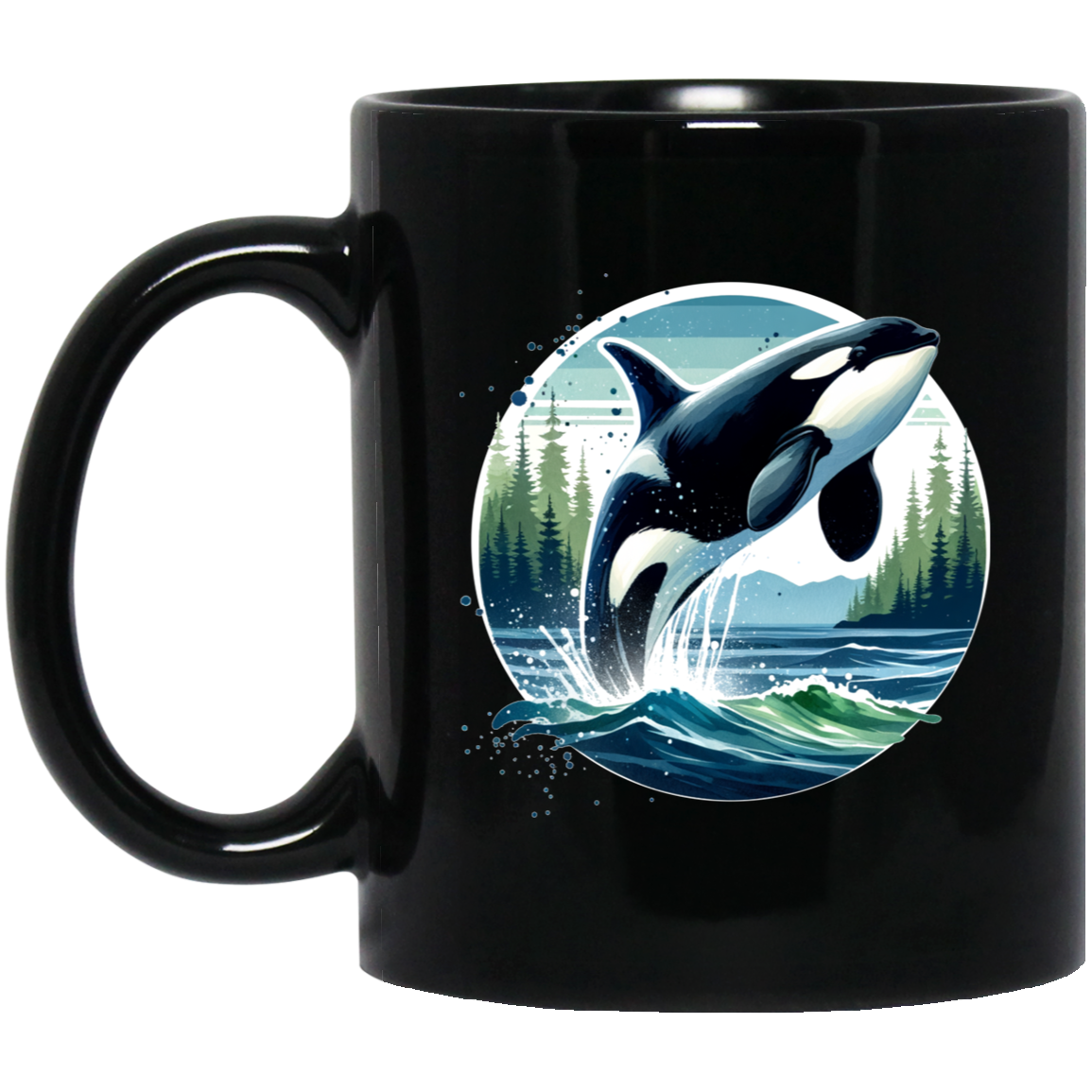 Orca Leaping - Mugs