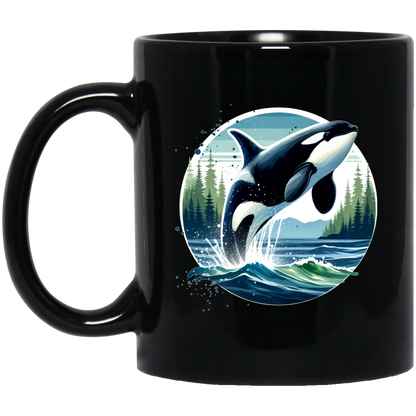 Orca Leaping - Mugs