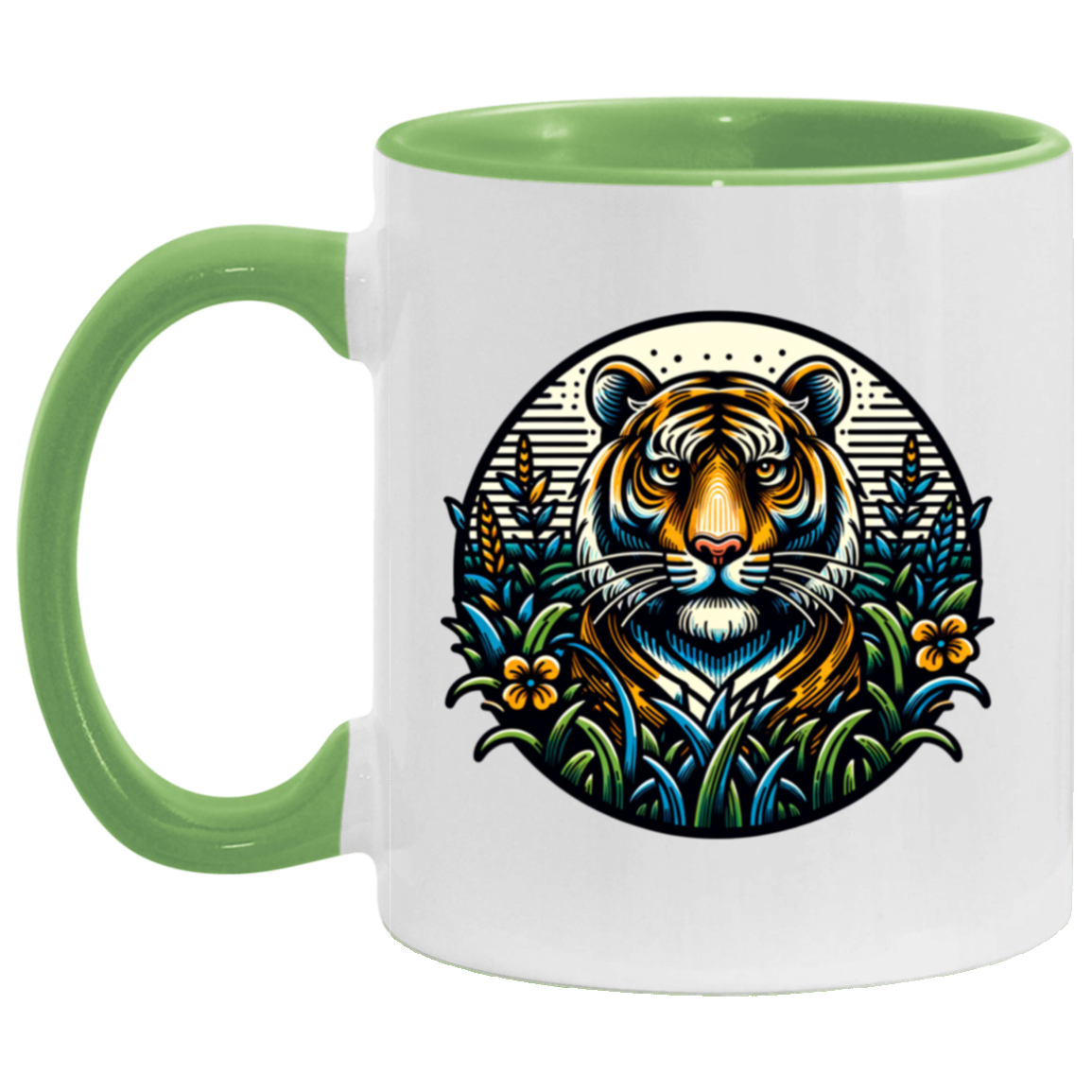 Tiger Graphic Circle Mugs