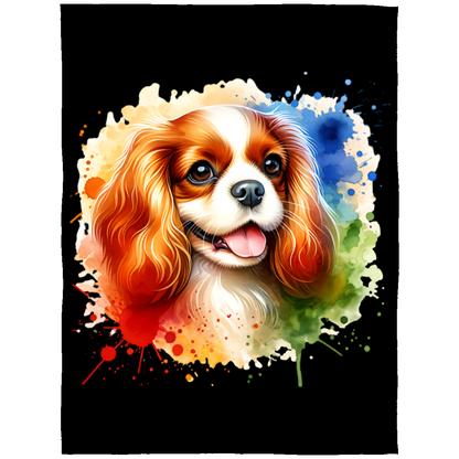 Blenheim Cavalier King Charles Spaniel Fleece Blankets