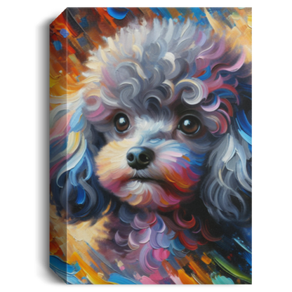Silver Poodle Pup - Canvas Art Prints