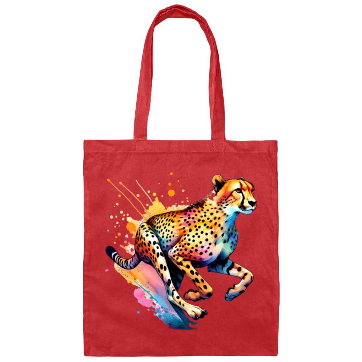 Running Cheetah Canvas Tote Bag