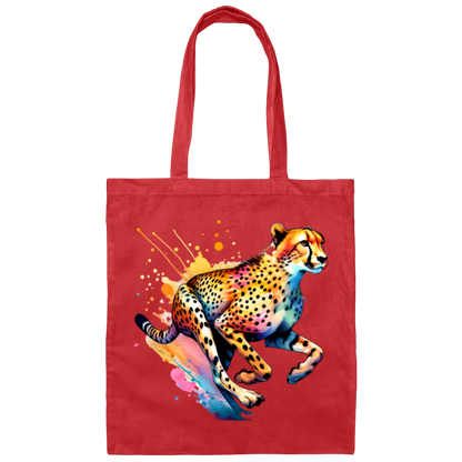 Running Cheetah Canvas Tote Bag