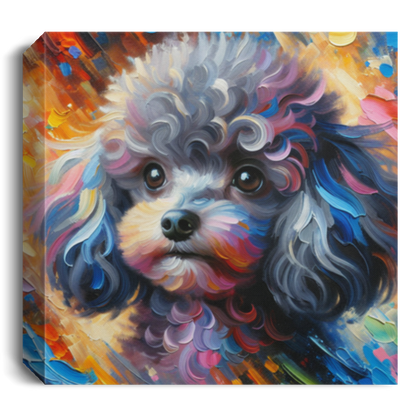 Silver Poodle Pup - Canvas Art Prints
