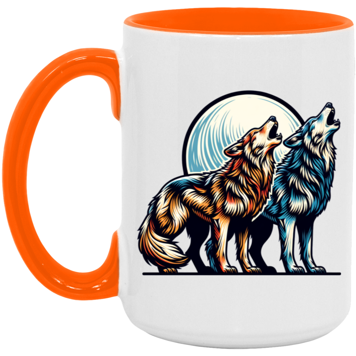 Wolf Pair Howling Mugs