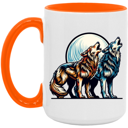 Wolf Pair Howling Mugs