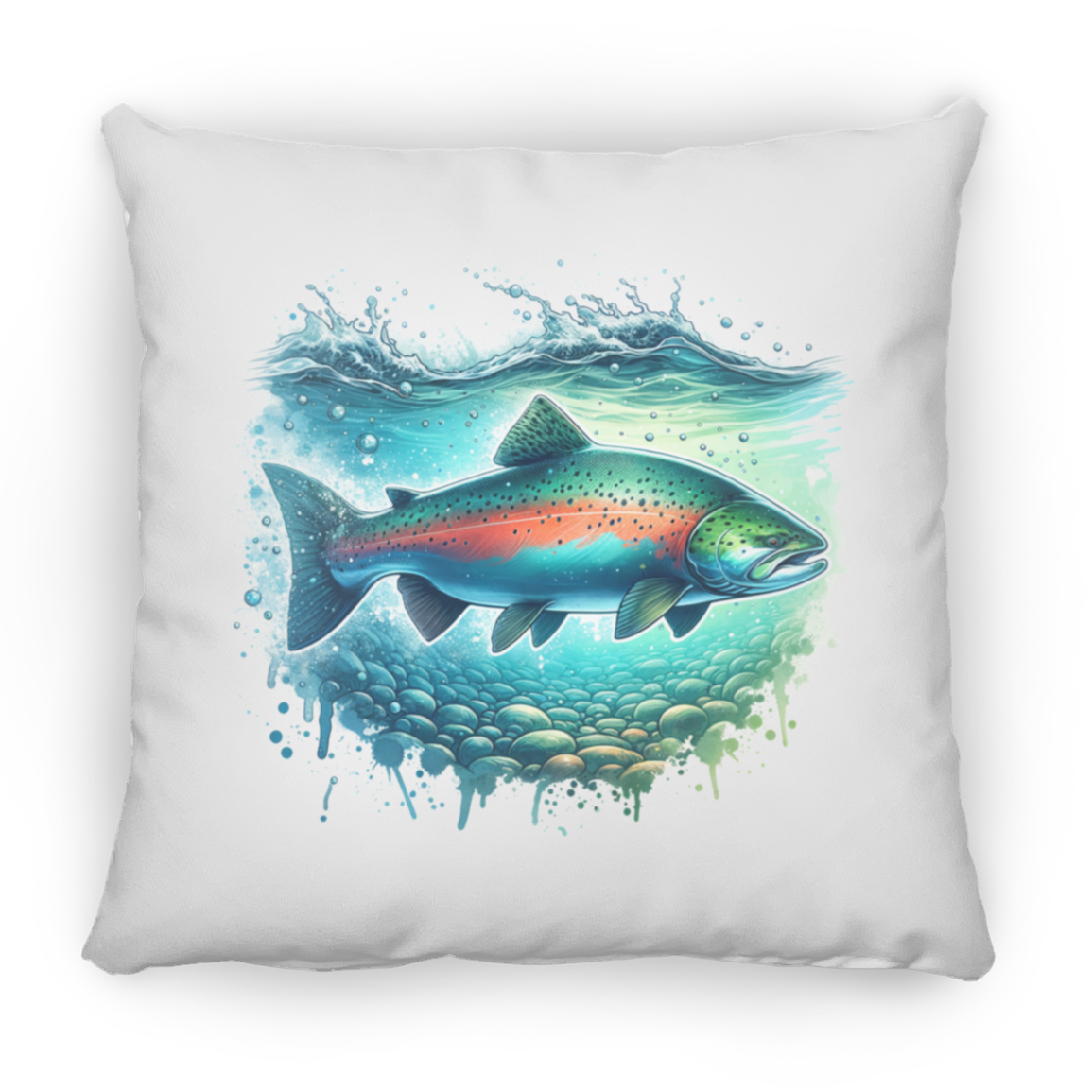 Pink Salmon - Throw Pillows