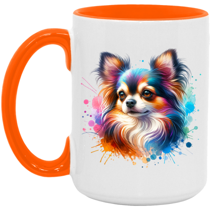 Longhair Tricolor Chihuahua - Mugs