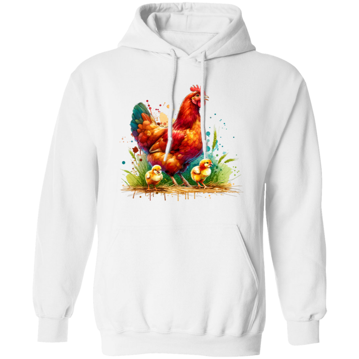 Rhode Island Red Hen with Chicks - T-shirts, Hoodies and Sweatshirts