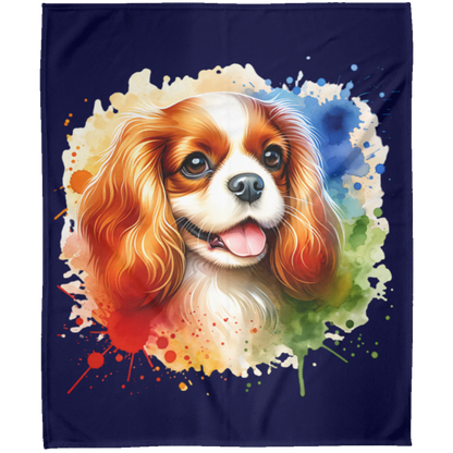 Blenheim Cavalier King Charles Spaniel Fleece Blankets