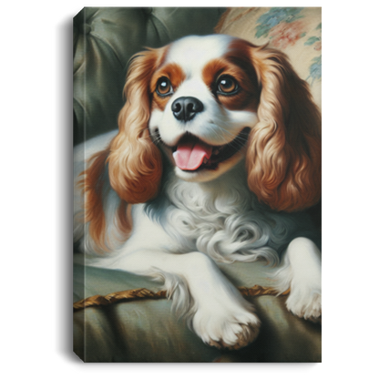 Cavalier King Charles Spaniel on Sofa - Canvas Art Prints