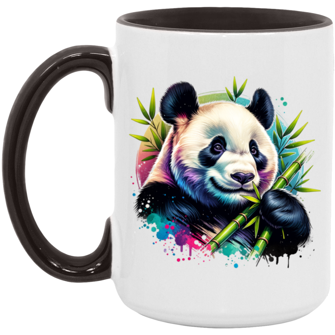 Bamboo Panda in Blue and Purple - Mugs