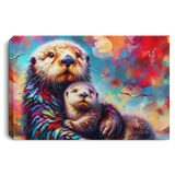 Sea Otter and Pup Canvas Art Canvas Art Prints