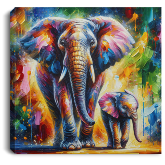 Celebrate Elephants - Canvas Art Prints