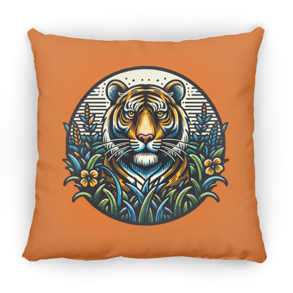 Tiger Graphic Circle - Pillows