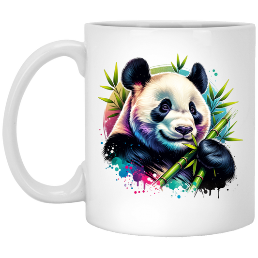 Bamboo Panda in Blue and Purple - Mugs