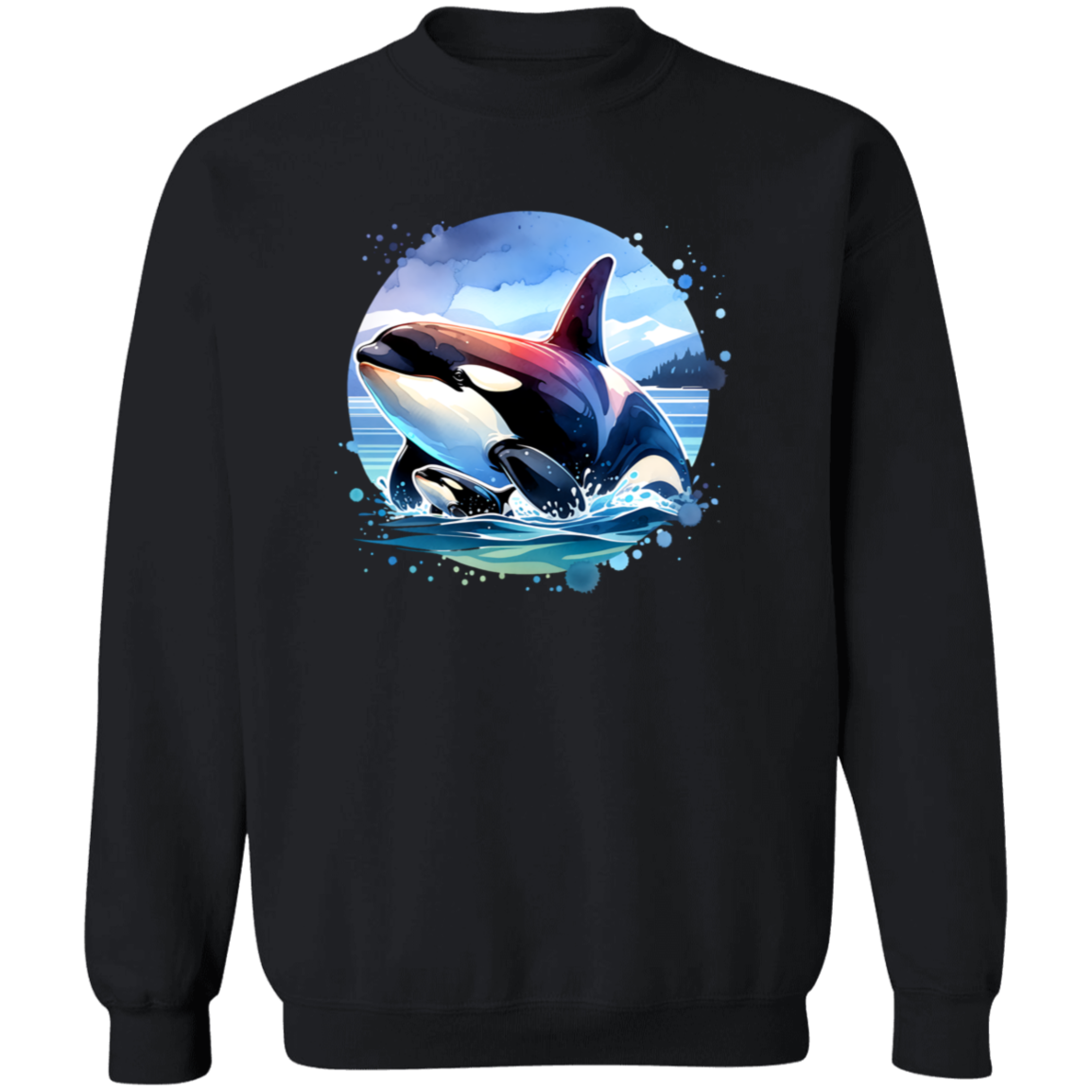 Orca and Calf in Strait of Juan de Fuca - T-shirts, Hoodies and Sweatshirts