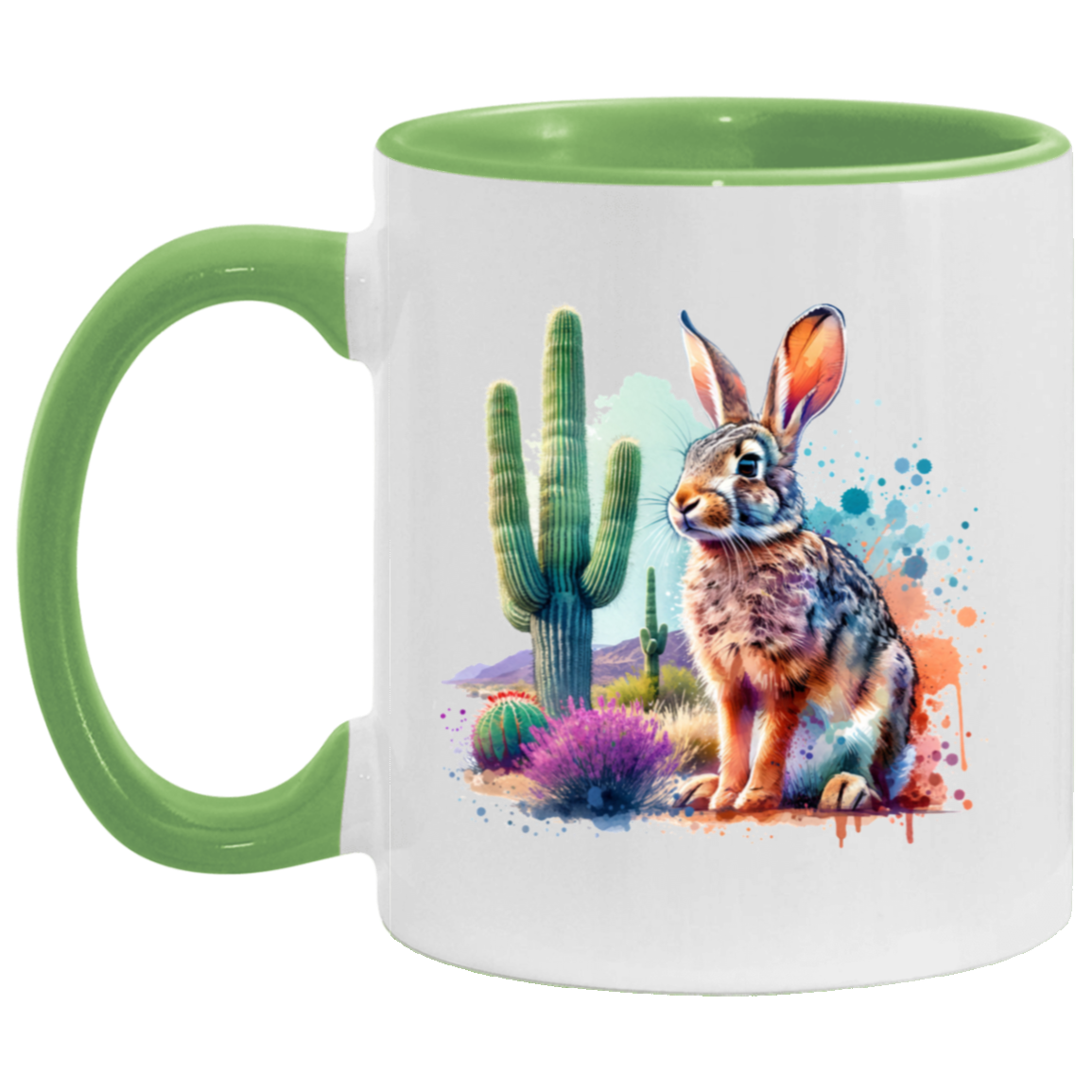 Jackrabbit with Saguaro - Mugs