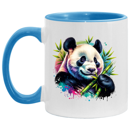 Bamboo Panda in Blue and Purple - Mugs