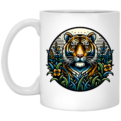 Tiger Graphic Circle Mugs