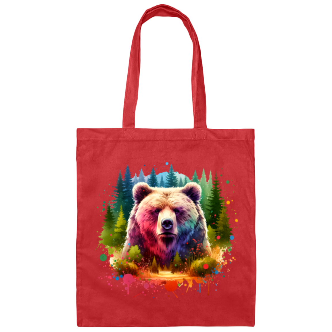Grizzly Bear Portrait - Canvas Tote Bag