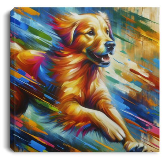 Golden Retriever Greeting - Canvas Art Prints