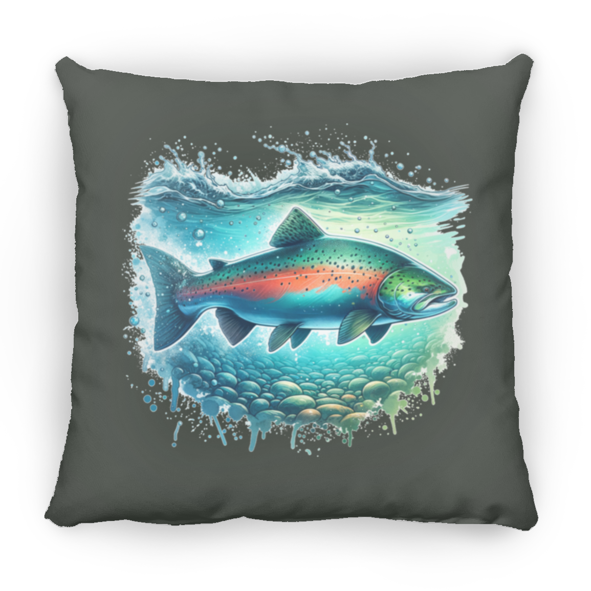 Pink Salmon - Throw Pillows