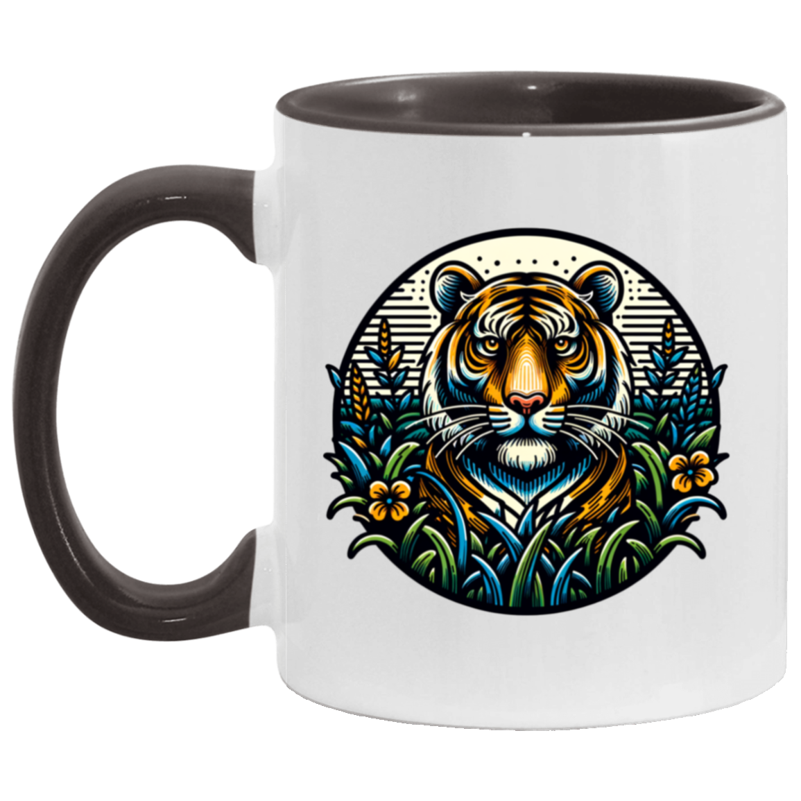 Tiger Graphic Circle Mugs