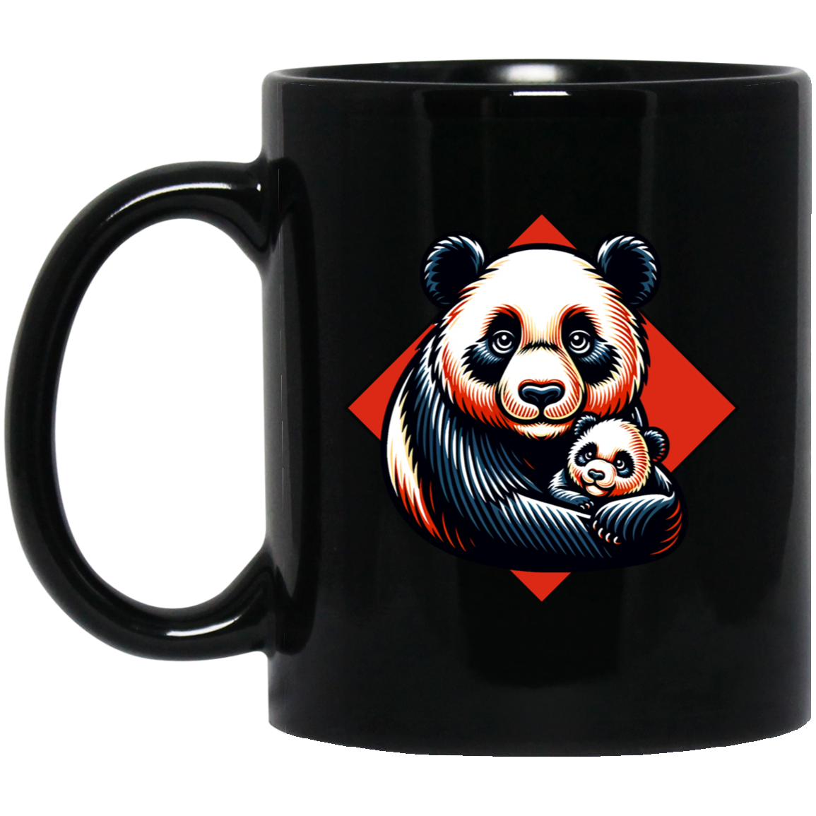 Panda with Baby Graphic Mugs