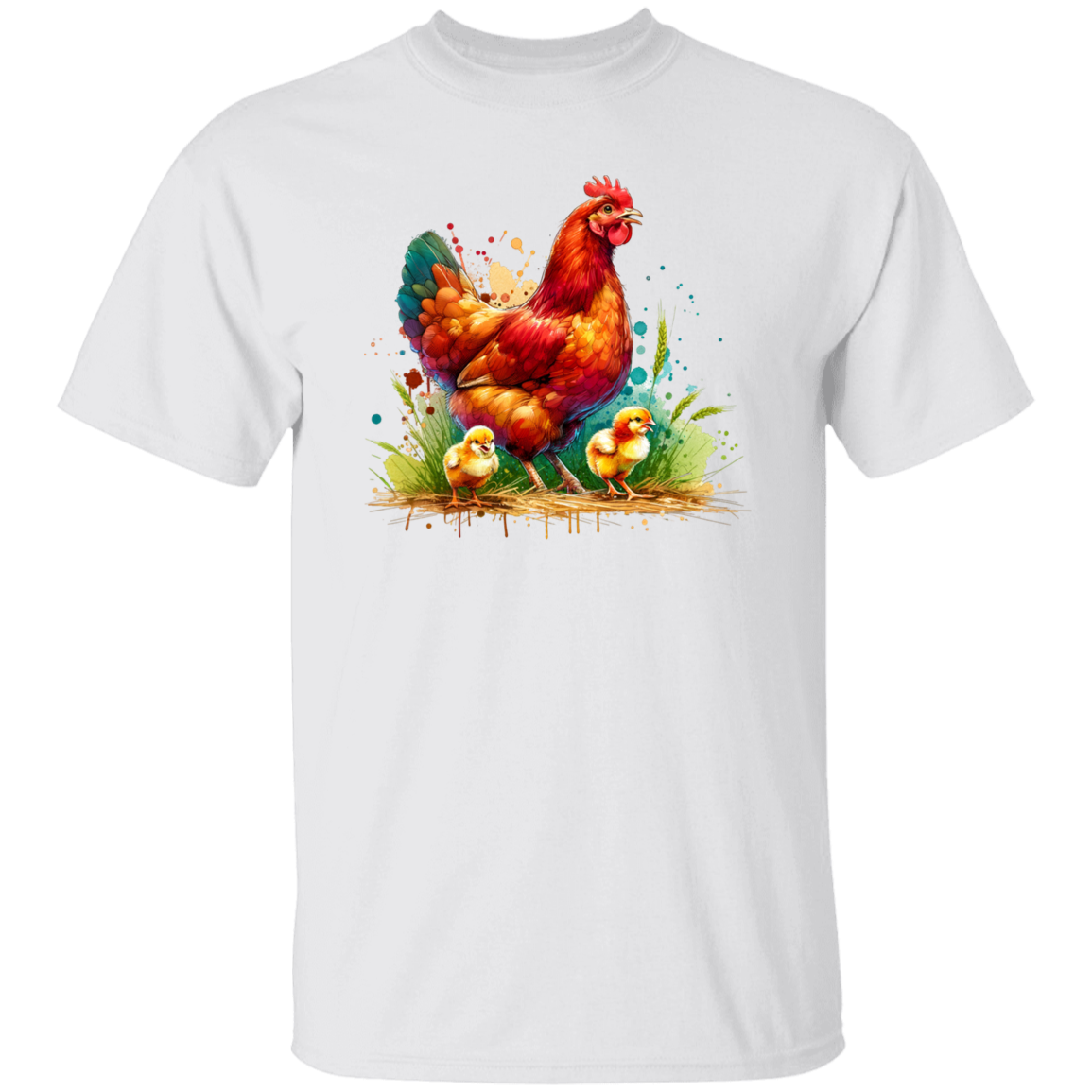 Rhode Island Red Hen with Chicks - T-shirts, Hoodies and Sweatshirts