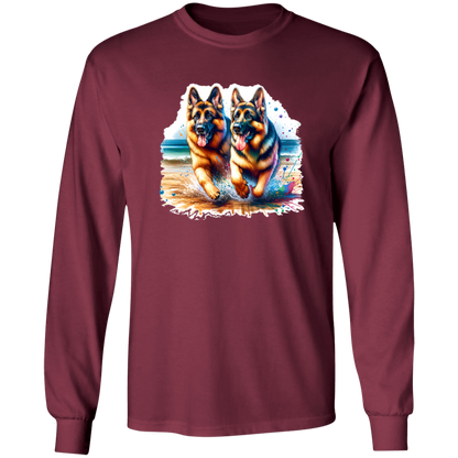 German Shepherds Running on Beach T-shirts, Hoodies and Sweatshirts