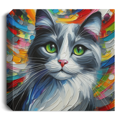 Grey and White Cat - Canvas Art Prints