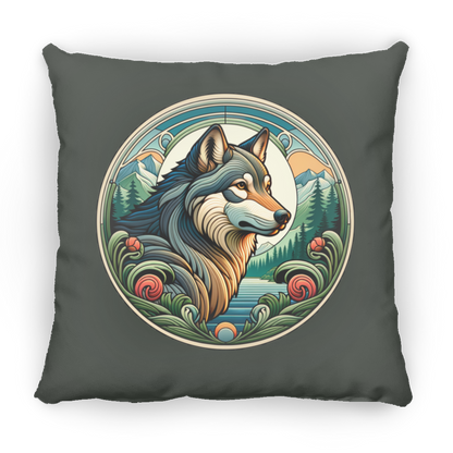 Wolf, Art Nouveau Style - Pillows