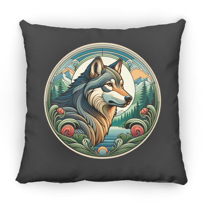 Wolf, Art Nouveau Style - Pillows